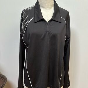 ADIDAS Climalite Black Floral‎ long sleeve shirt